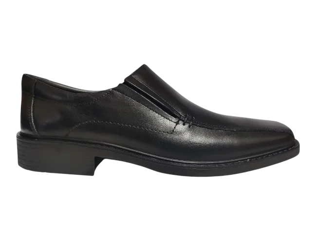 Esse Comfort Men's Leather Wide Width Bicycle Toe Slip-On - Black - view 5