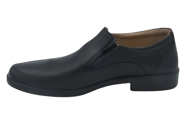 Esse Comfort Men's Leather Lightweight Moc Toe Slip-On - Black - view 5