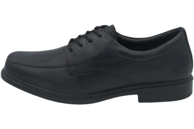 Benelaccio Boys' Leather Moc Toe Lace-Up Dress Shoes - Black - view 3