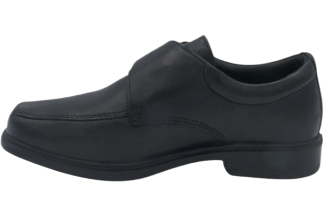 Benelaccio Boys' Leather Moc Toe Buckle Shoes - Black - view 4