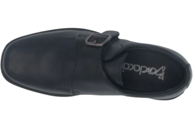 Benelaccio Boys' Leather Moc Toe Buckle Shoes - Black - view 8