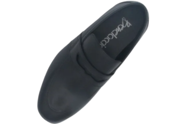 Benelaccio Boys' Leather Moc Toe Buckle Slip-On Shoes - Black - view 7